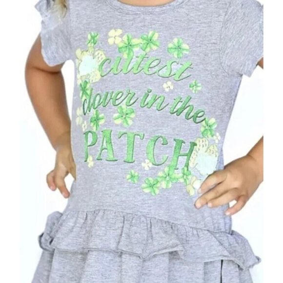 Truly Me $44 Girls Custest Clover in the Patch Ruffle Jersey Dress NEW WITH TAGS - Picture 3 of 3